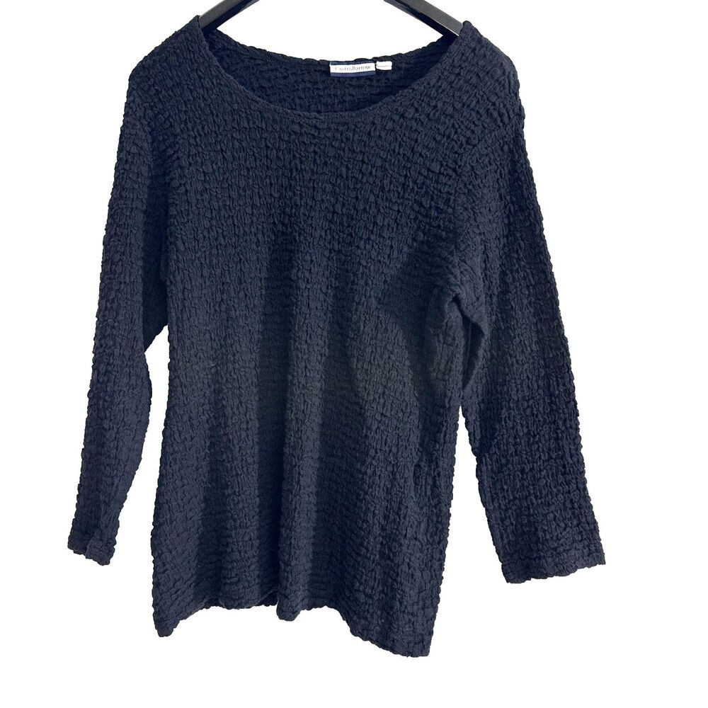 Croft & Barrow Round Neck Textured Knit Top - XL - Stretchy Casual Retro